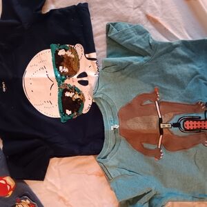 4 Kids Graphic Tees - Navy and Teal